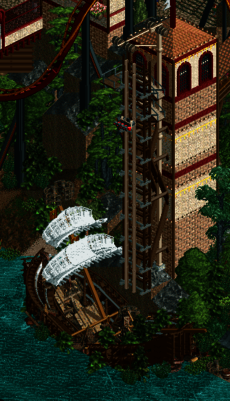 Drop tower to ship wreck