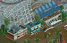 Coaster Entrance and Food Stalls