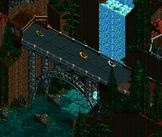 Bridge with tunnel entrance