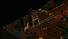 Mineshaft with connected cables